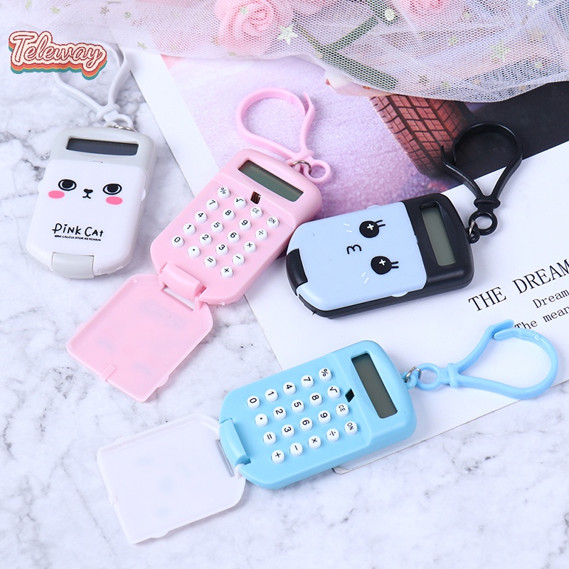 Máy Tính Bỏ Túi Mini  Có Móc Khóa Sáng Tạo Kích Thước Bỏ Túi Dùng Trong Văn Phòng