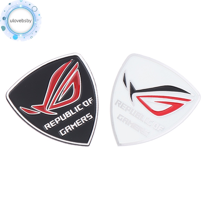 Sticker Kim Loại Dán Trang Trí Điện Thoại / Máy Tính In logo ulovebsby rog