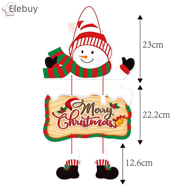 Móc Treo Cửa Trang Trí Tiệc Giáng Sinh Năm Mới Hình Ông Già Noel claus snowman Nai Sừng Tấm merry