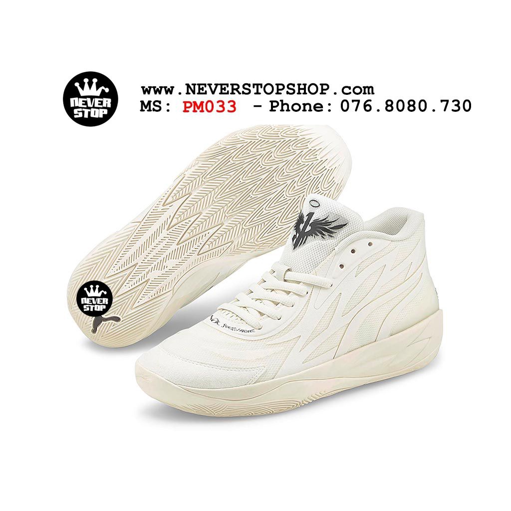 Giày bóng rổ PM MB 02 WHISPERS trắng cực đẹp, bản đẹp chất lượng cao nhất giá rẻ  | NeverStopShop.com