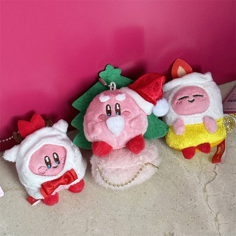 Búp Bê Nhồi Bông Hình Ông Già Noel kts kirby Trang Trí Cây Thông Giáng Sinh Cho Bé Gái
