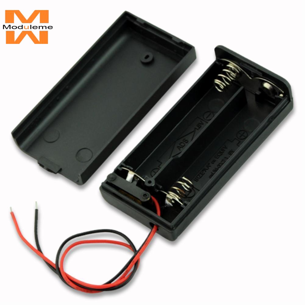 Aa Hộp Đựng Pin 2 Pin aa Có Nắp Công Tắc Chì aa Cho Đồng Hồ Đồ Chơi diy