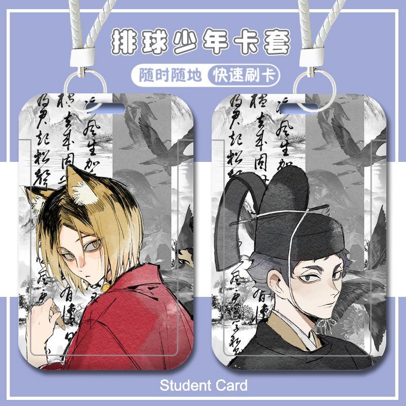 Haikyuu! Bao Đựng Thẻ id / Thẻ id Kiểu Cổ Điển Tiện Dụng Ốp