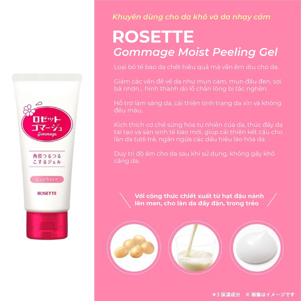Gel tẩy tế bào da chết Rosette Peeling - 120g