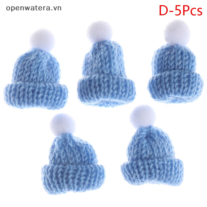 Set 5 Mũ Len mini Trang Trí Cho Nhà Búp Bê Mừng Năm Mới