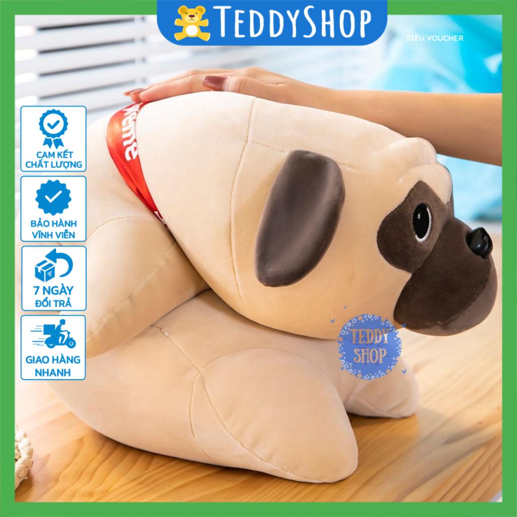 Gấu bông chó Pug Nô tài thú nhồi bông chó Bull mặt xệ nằm mềm mịn đáng yêu hàng cao cấp