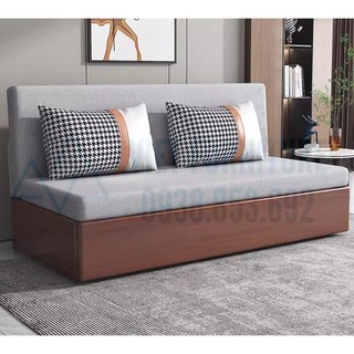 Giường sofa1m2 khung gầm sắt gỗ sồi, giường sofa 1m28 gỗ sồi tự nhiên cao cấp siêu bền siêu đẹp