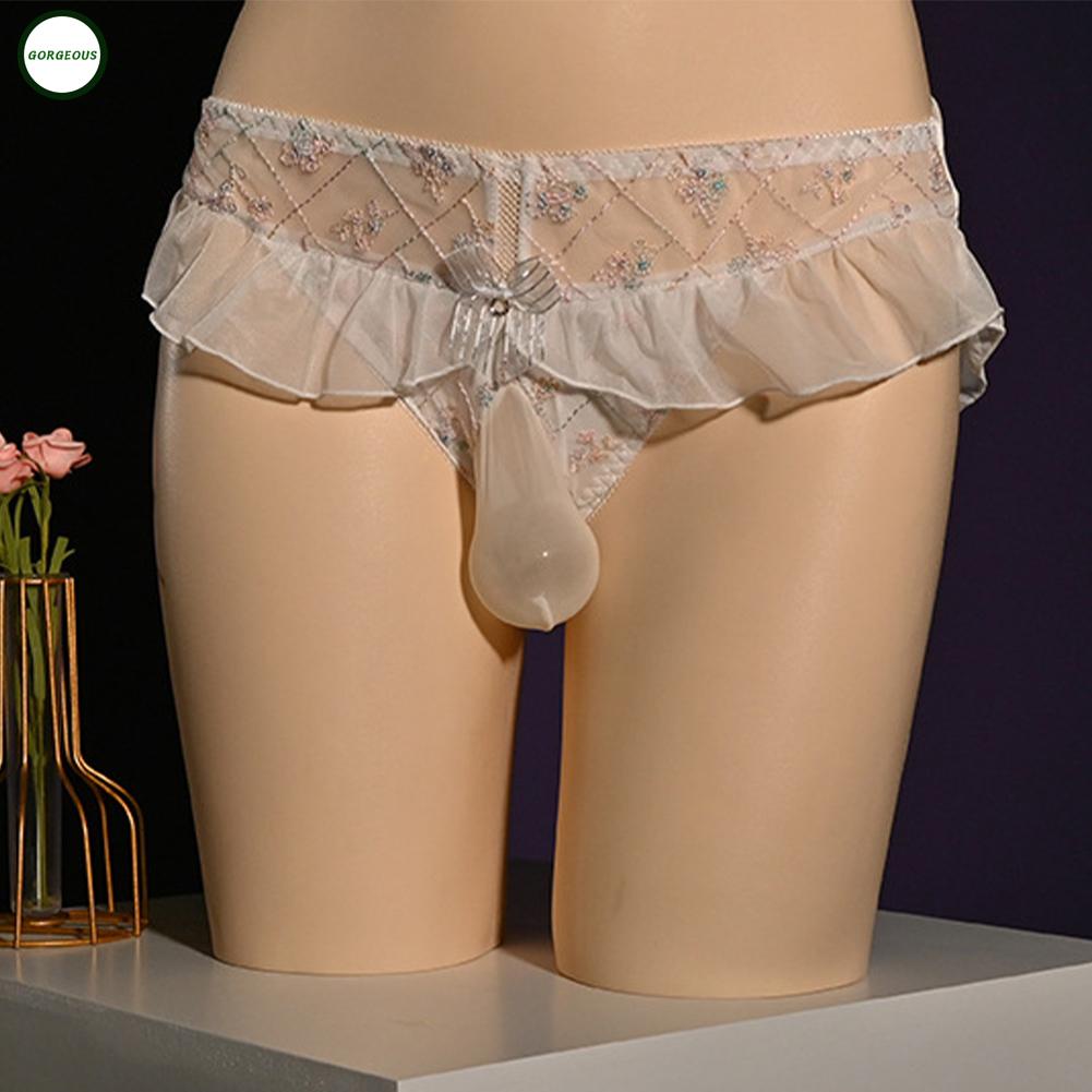 New Coming~Sexy Lace Pouch Thong G String Briefs Sissy Panties Enhance Your Allure#Home Essentialses