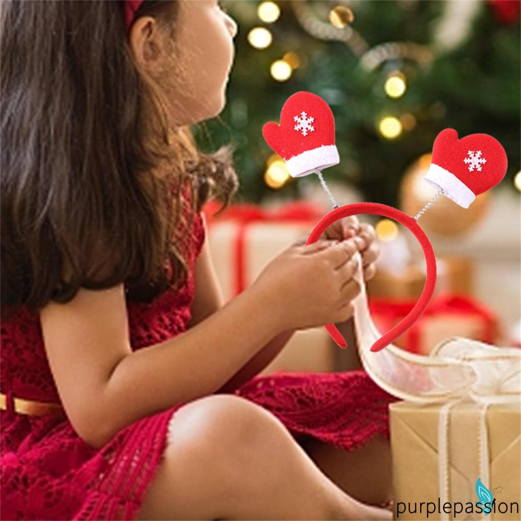 Băng Đô Cài Tóc Co Giãn Họa Tiết Giáng Sinh Năm Mới Dễ Thương