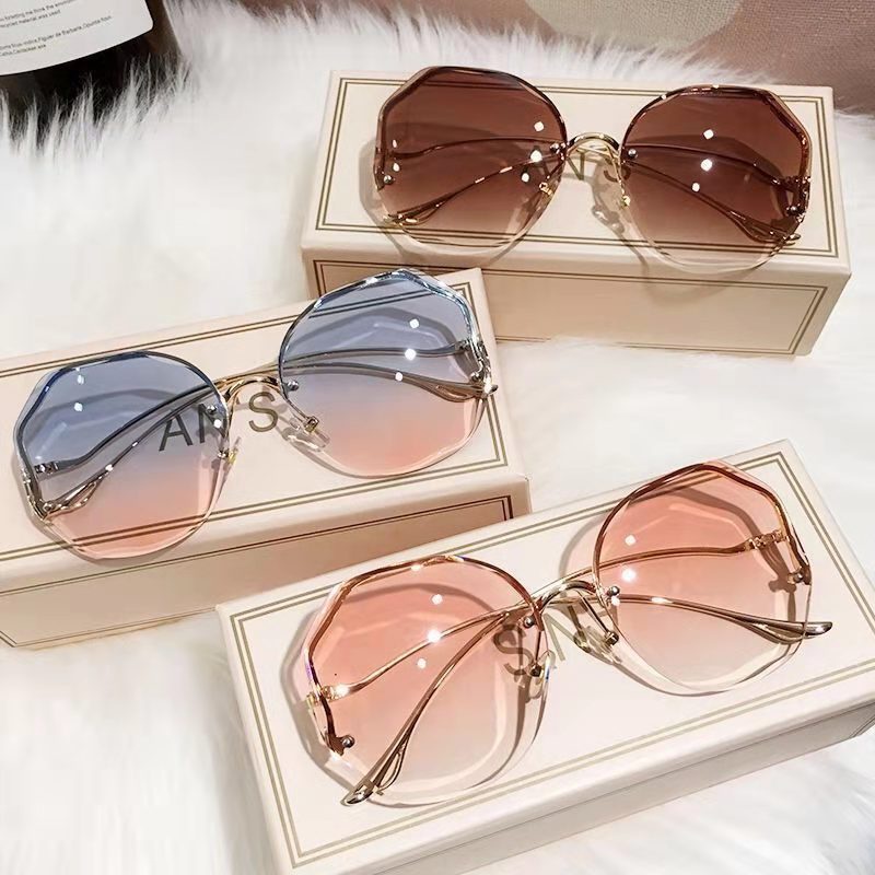 Thời Trang Kính Mát Gọng Lớn Màu gradient Dành Cho Nam Nữ