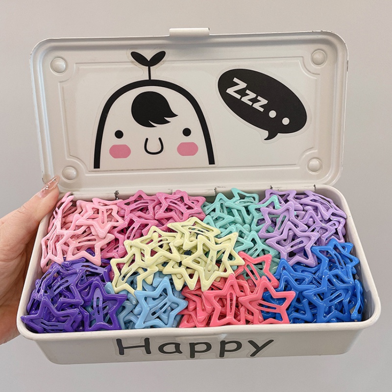 Set 21 Kẹp Tóc Ngôi Sao Dễ Thương Phong Cách Hàn Quốc y2k Cho Bé
