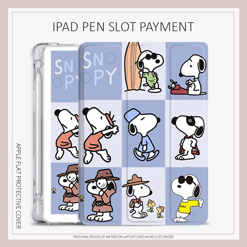 Bao Da Máy Tính Bảng Túi Khí Hình snoopy Cho ipad mini 1 2 3 4 5 6 air 1 2 3 4 5 ốp lưng ipad ốp ipa