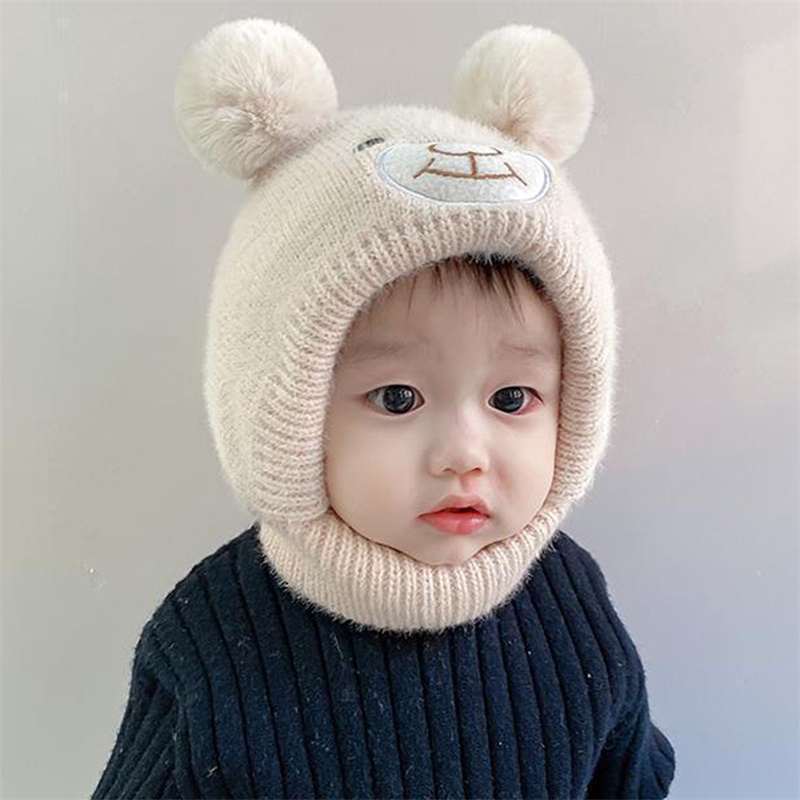 Mũ Len Thu Đông Siêu Dễ Thương Bảo Vệ Tai Cho Bé Sơ Sinh