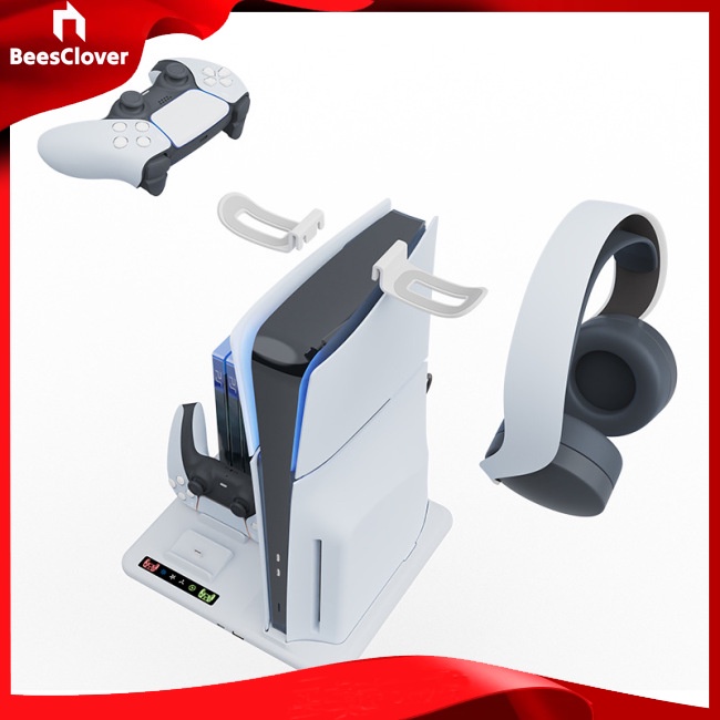 Trạm Sạc Đứng Làm Mát Với Tay Cầm Điều Khiển Kép Cho ps5 slim