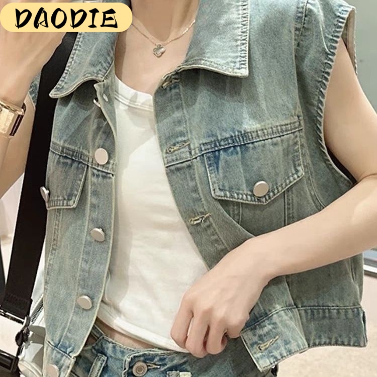 DAODIE áo croptop áo croptop nữ Thiết kế ít người cao eo slim hottie ngắn áo khoác 2023 NEW JL1202