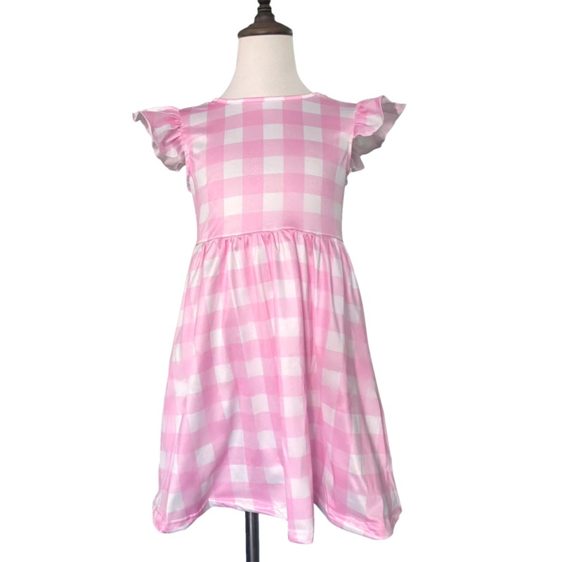 Bộ Đồ Ngủ Công Chúa Búp Bê barbie Tay Ngắn Màu Hồng Dễ Thương Cho Bé Gái
