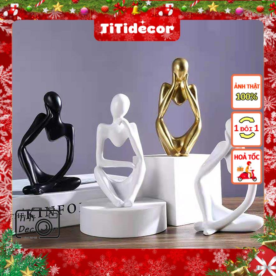 Tượng Người Ngồi 13cm TiTi Decor, Tượng Decor Nhà Cửa, Cửa Hàng