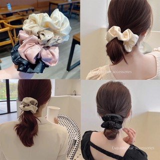 1 dây buộc tóc vải satin lấp lánh phong cách retro pháp cho nữ