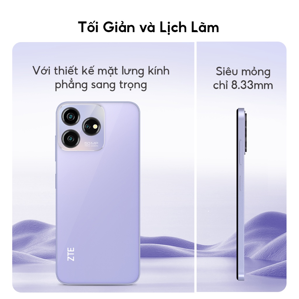 Điện Thoại ZTE Blade V50 Design | 16GB/128GB | 6.6'' Full HD+ | Octa Core 1.6GHZ | 5000mAh 22.5W  | Chính Hãng