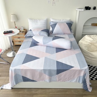 Bộ ga giường và vỏ gối REE Bedding Lụa Tencel Microfiber TCL239 tam giác hồng đủ size