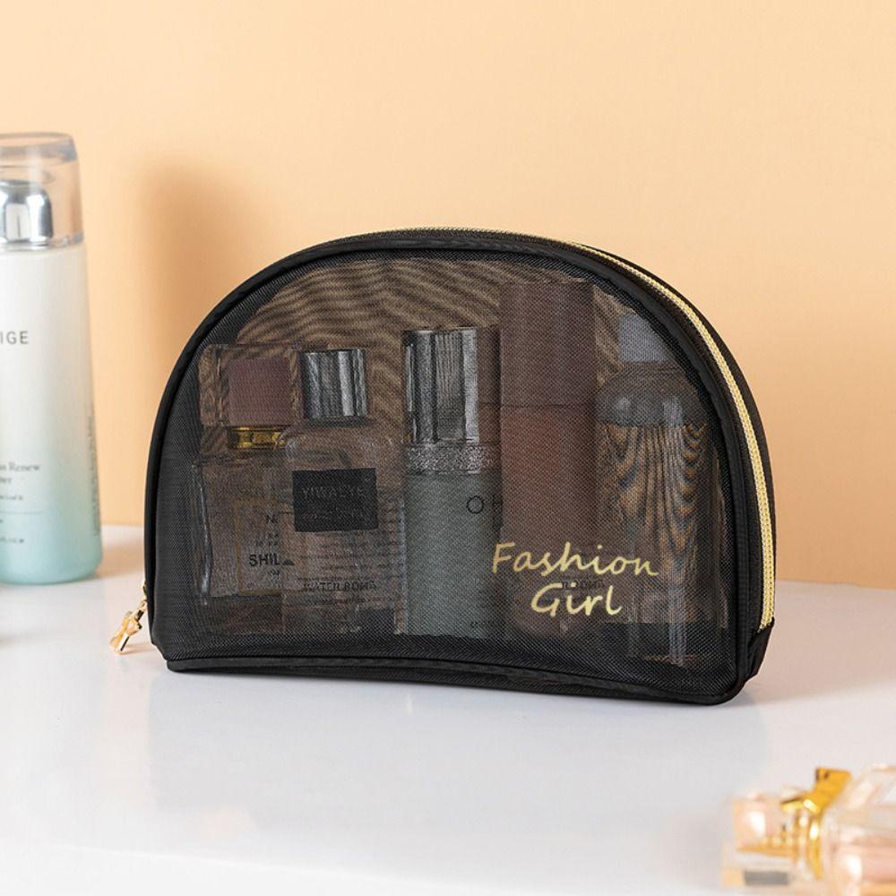 Túi Lưới Hai Lớp Đựng Mỹ Phẩm / Đồ Trang Điểm Mang Đi Du Lịch Tiện Lợi