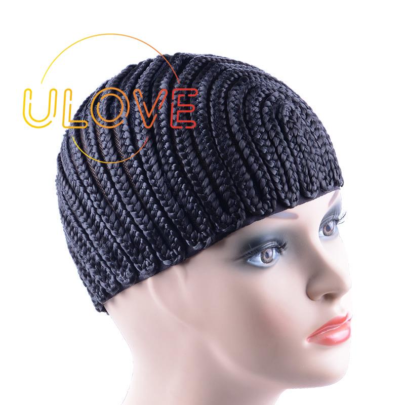 Mũ Đội Tóc Giả Dệt Sợi Ngô Siêu Co Giãn Màu Đen Chất Lượng Cao