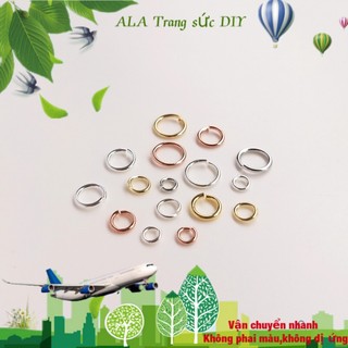 💖Trang sức DIY phụ kiện💖Giữ màu mở vòng 18K mạ vàng trắng vàng đơn vòng O vòng C vòng kết nối vòng DIY tay làm đồ trang sức phụ kiện