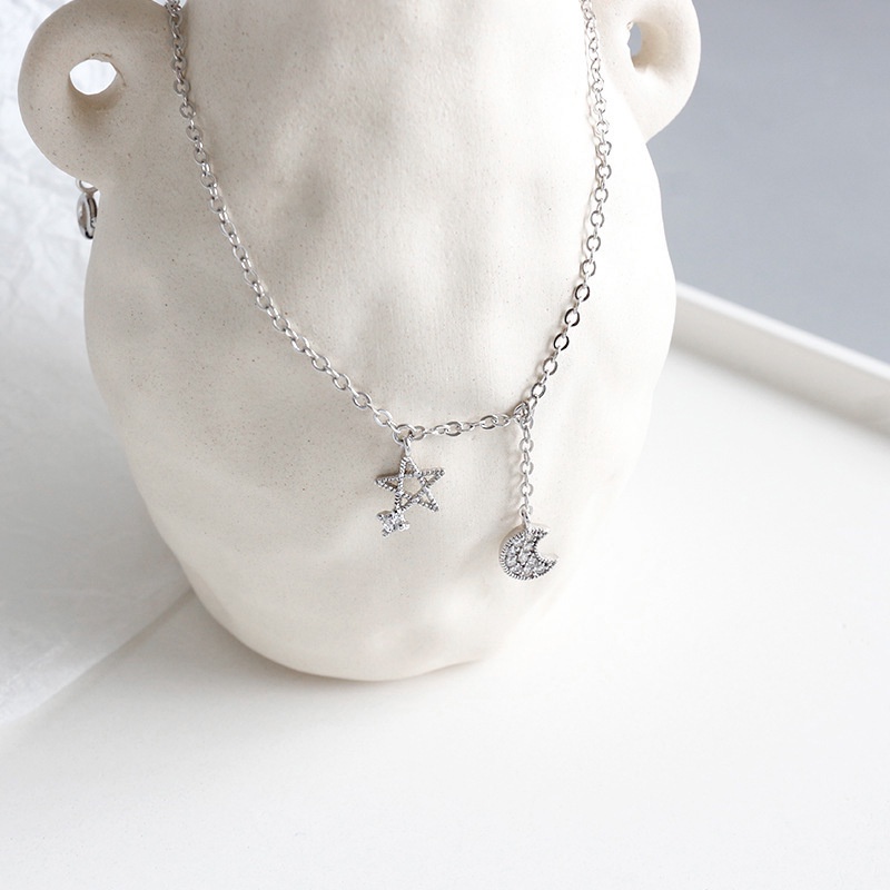 Thời Trang Lắc Chân Hình Ngôi Sao / Mặt Trăng Đính Đá zircon
