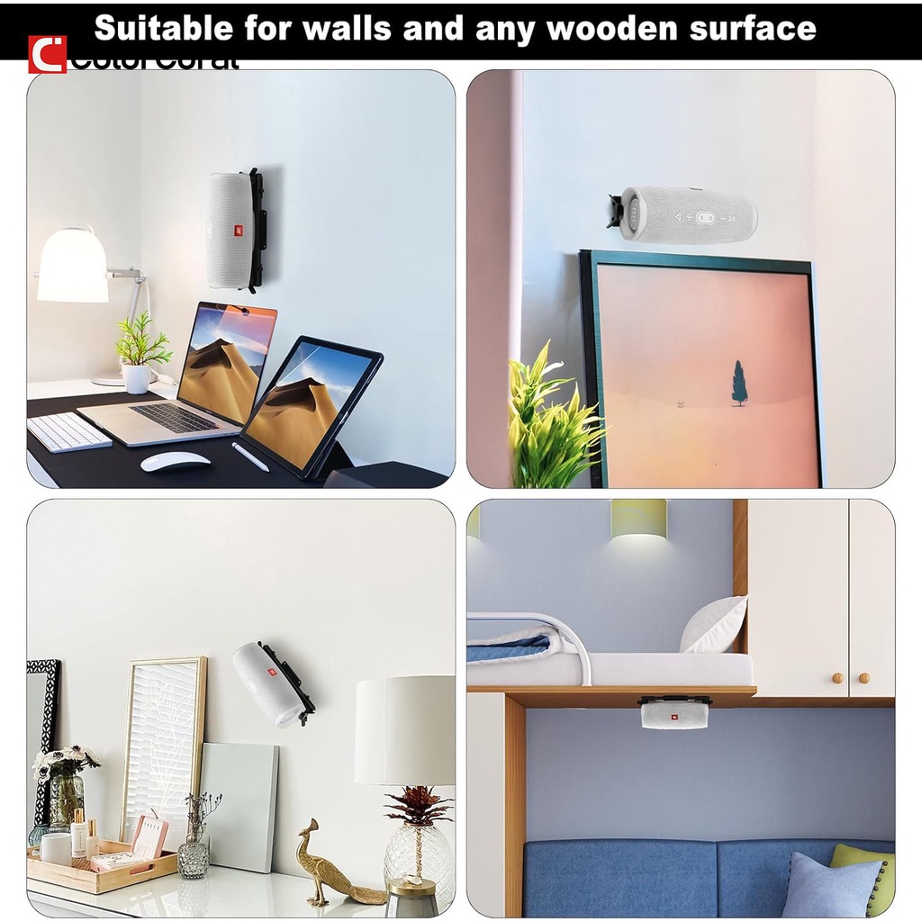Giá Đỡ Loa Gắn Tường Bằng Kim Loại Dành Cho jbl charge 4 / charge 5 / flip 6 / flip 5 / speaker from 5.25-7.38 inches