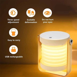 Led Folding Table Desk Lamp USB Rechargeable Telescopic Lantern Night Light