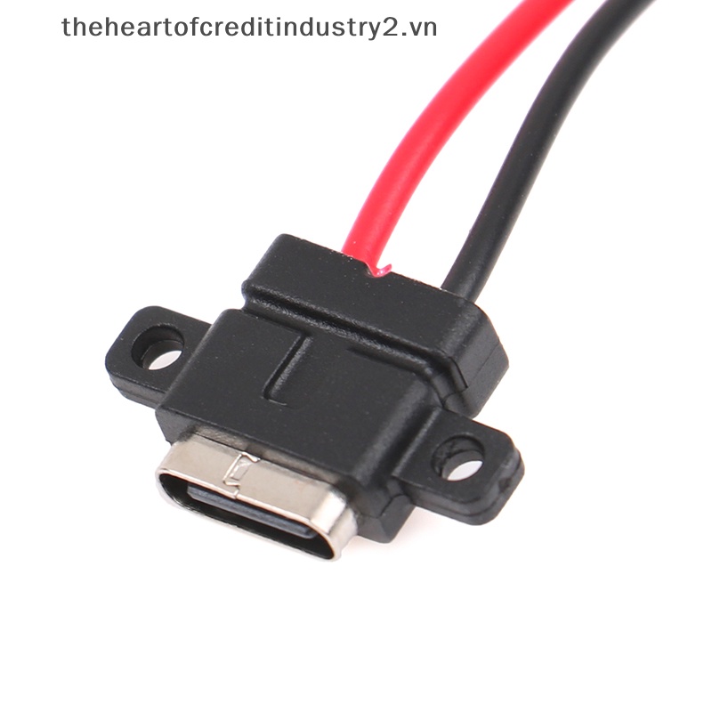 Cổng Sạc Nhanh usb Type c 2 Chấu Chống Thấm Nước Cho Điện Thoại # 2pin h11.5mm.