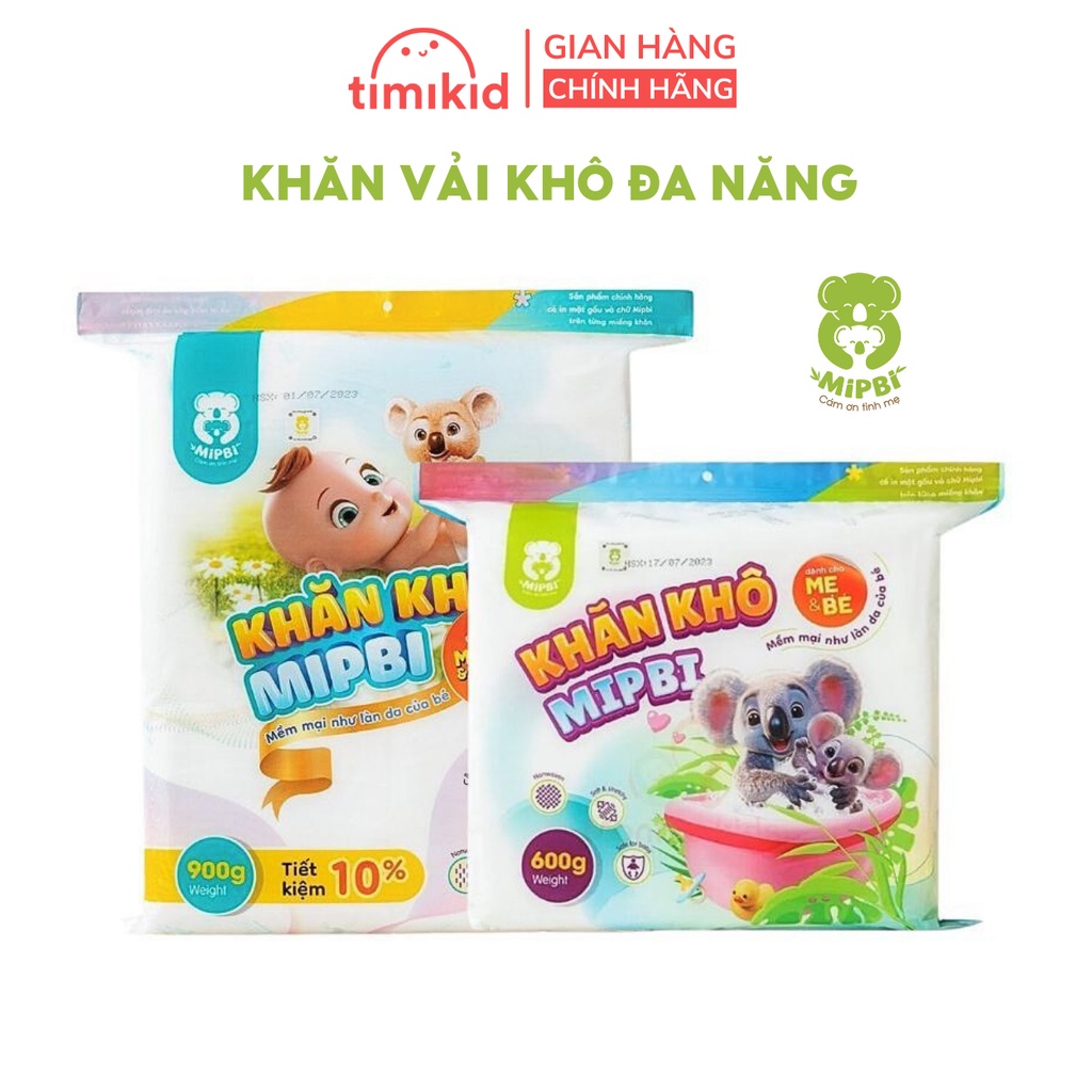 Khăn Khô Đa Năng Mipbi Cao Cấp Cho Bé Sơ Sinh 200g | 300g | 600g | 900g