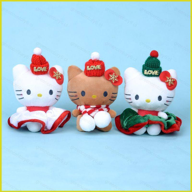 Gc6 sanrio x Búp Bê Nhồi Bông Hình hello kitty Trang Trí Cây Thông Giáng Sinh