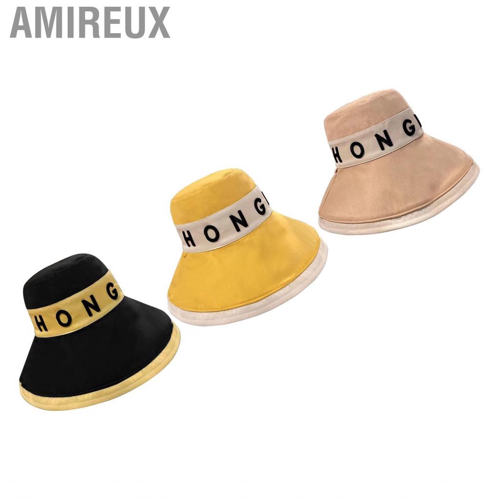 Amireux Sun Hat  Cotton Reversible Bucket Adorable Design UV Protection for Beach Girl