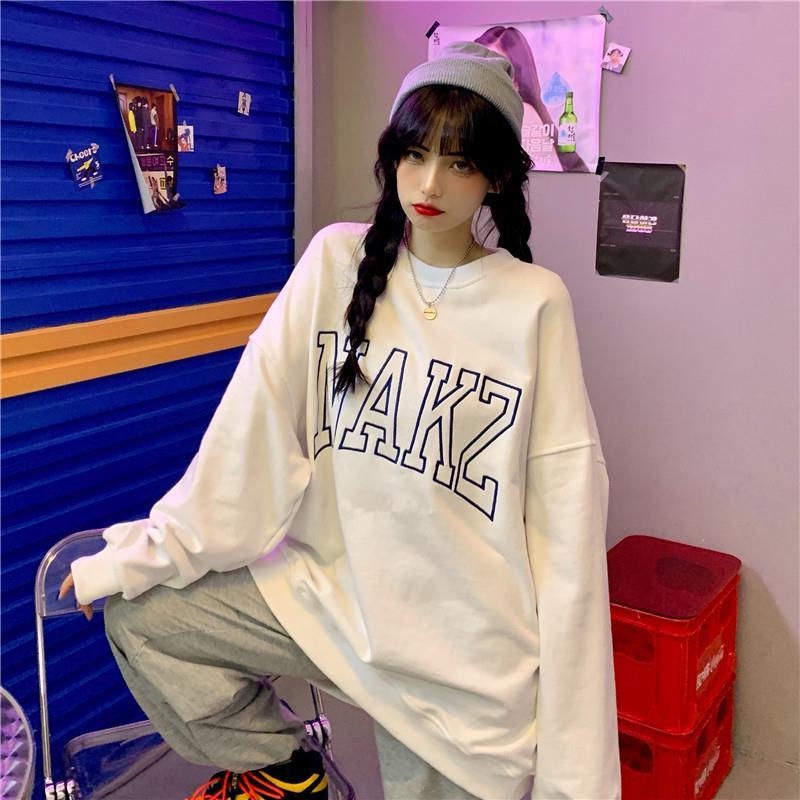 Áo Nỉ Nữ Dài Tay Form Rộng Thời Trang Hàn 2024