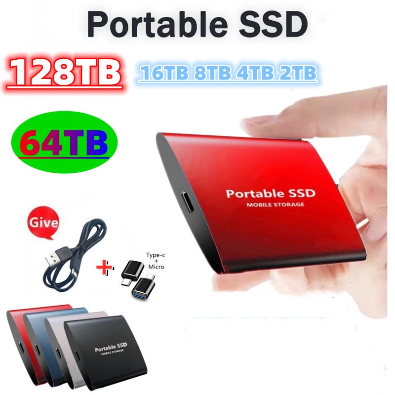Ổ Cứng Ngoài ssd 1tb 2tb usb3.1 / type-c 1tb 2tb 8tb 16tb 30tb 60tb 128tb Tốc Độ Cao Cho Laptop / Đi