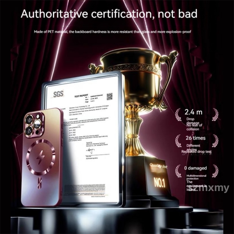 Nano Ốp Điện Thoại Kính Cường Lực Từ Tính Chống Rơi Cho iphone 15 13 12 14 pro max