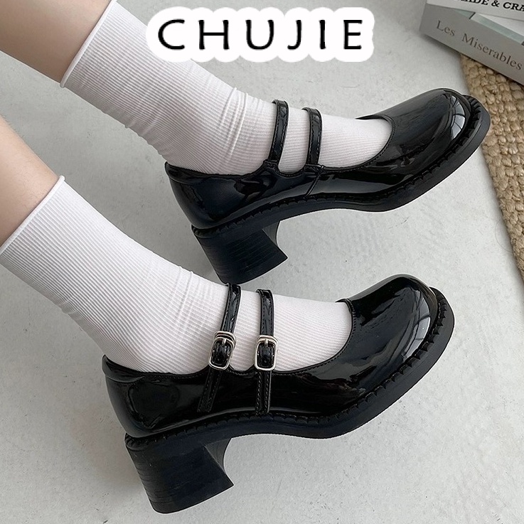 CHUJIE  giày búp bê giày cao gót quai ngang đế thoải mái thời trang tao nhã chất lượng ins Trendy fashion Stylish B25G05Q 36Z230909