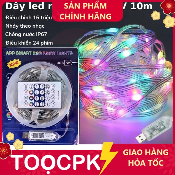 [ 10 mét App + Remote ] Dây đèn Led giọt nước, giọt lệ 16 triệu màu chống nước, chớp nháy theo nhạc-