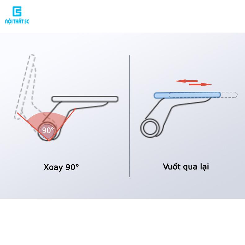 Ghế công thái học có tựa đầu có thể điều chỉnh độ cao chống mỏi vai gáy, ghế xoay văn phòng đệm mút êm ái đàn hồi tốt