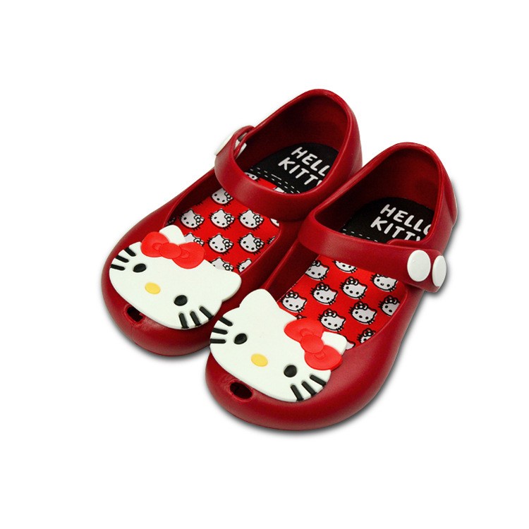 Xăng đan Nhựa Dẻo Mềm Chống Đá Hình Hello Kitty Ngọt Ngào Cho Bé Gái