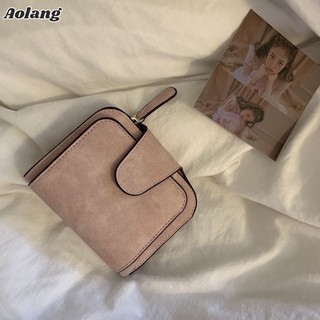 Aolang Ví Ngắn, Nhỏ Gọn, Đựng Tiền Xu, Chìa Khóa, Nhiều Lớp Thời Trang