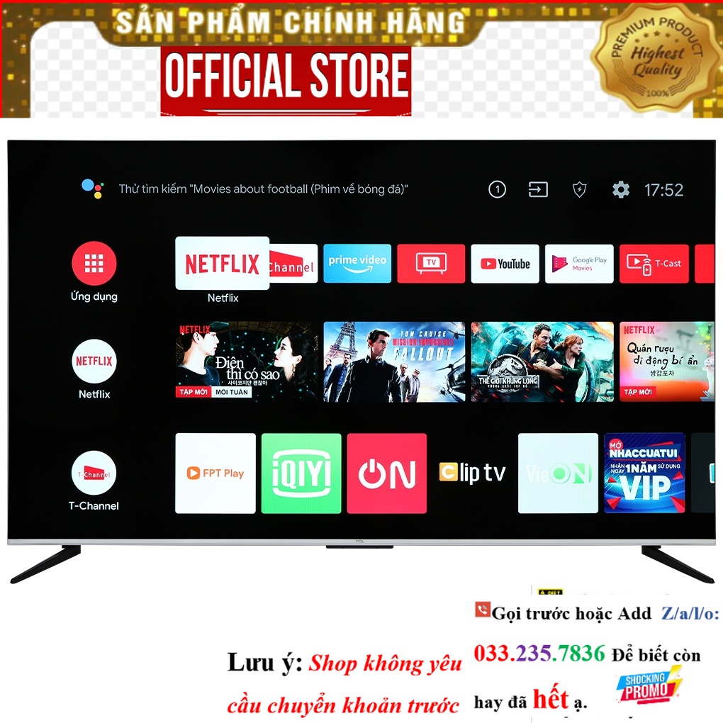  Android Tivi TCL 65P737 4K 65 inch