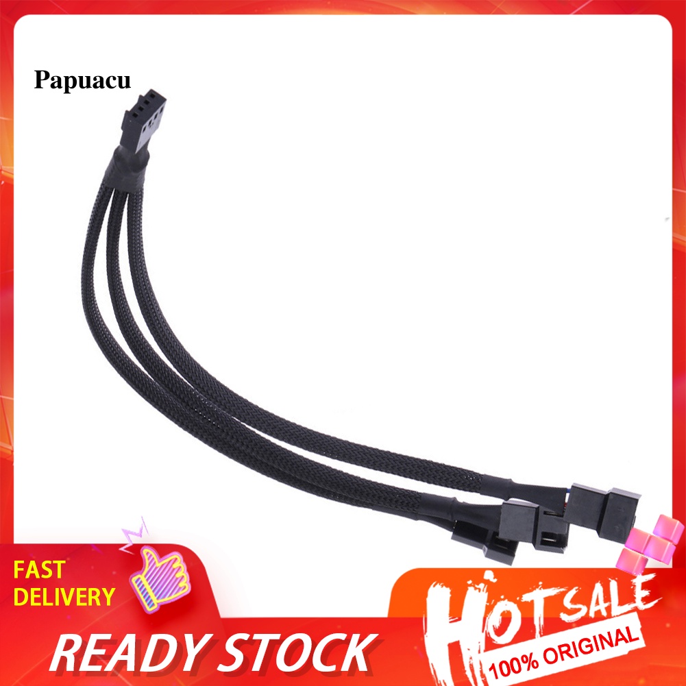 Dây Cáp Nối Dài Quạt Tản Nhiệt CPU PWM 4PIN 3 Trong 1