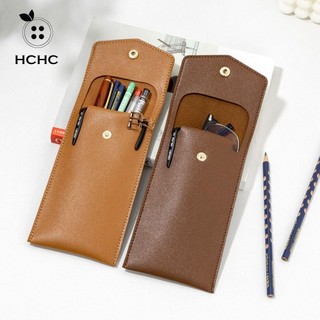 Hchc Túi Đựng Bút Bằng Da Sức Chứa Lớn Chống Thấm Nước Nhỏ Gọn Chất Lượng Cao Để Bàn Văn Phòng Trường Học