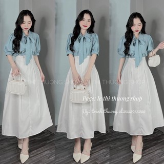 ĐỒ NGƯỜI LỚN set chân váy xinh dễ thương màu đậm hơn hình