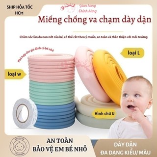 Cuộn Miếng Xốp Bọc Cạnh Bàn Dày dặn Dây Cao Su Che Bịt Cạnh Bàn, Ghế An Toàn Cho Bé 2 Loại L-W C&M BABY