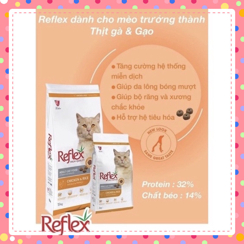 [15KG] Hạt cho mèo lớn REFLEX ADULT Chicken & Rice 15KG-Chubby Mew