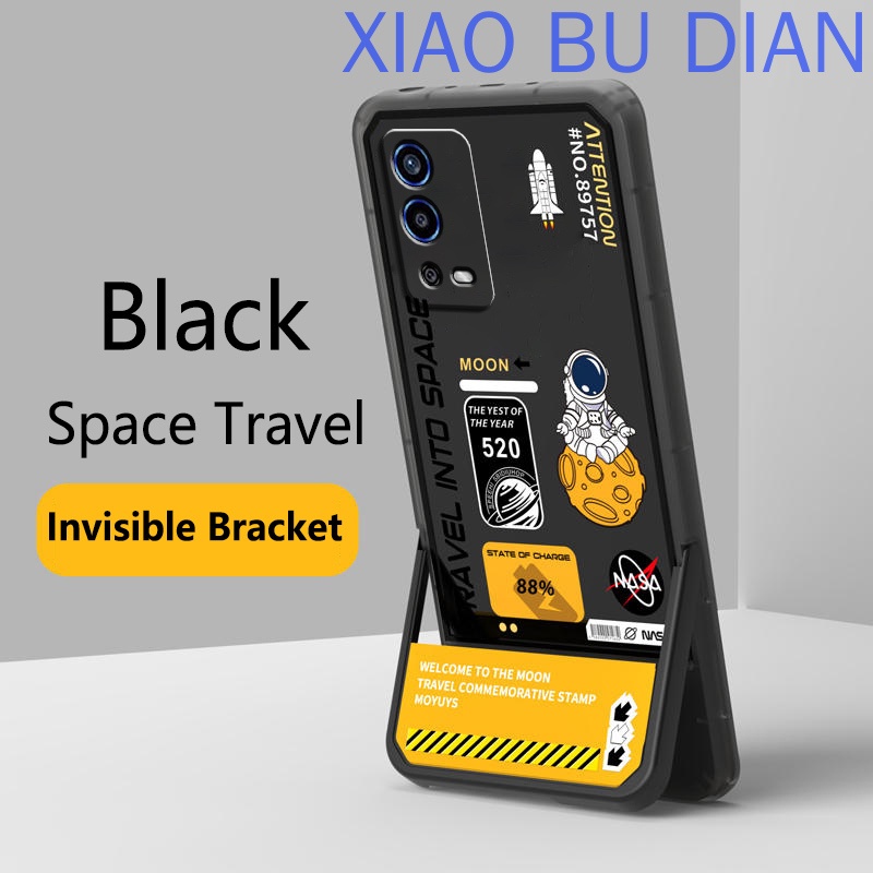 ốp lưng OPPO A55 4G 3D Hỗ trợ đứng mô hình phi hành gia mới trường hợp điện thoại trường hợp bảo vệ tpu Mềm Trong Suốt Hình Ốp Điện Thoại OPPO A55 4G