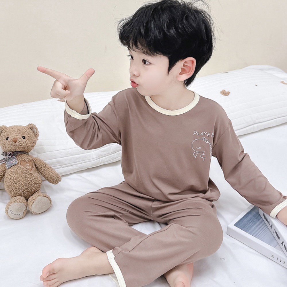 Bộ Đồ Ngủ Tay Dài In Hoạt Hình Dành Cho Bé Trai